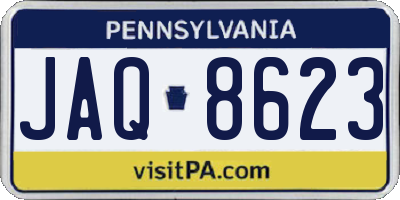 PA license plate JAQ8623