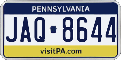 PA license plate JAQ8644