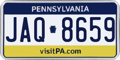 PA license plate JAQ8659