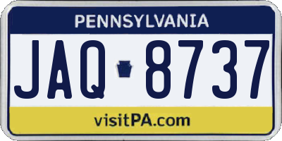 PA license plate JAQ8737