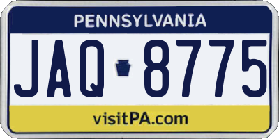 PA license plate JAQ8775