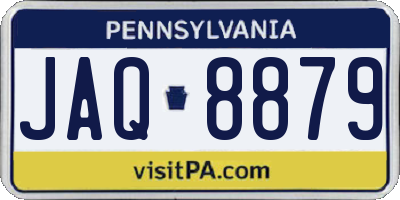 PA license plate JAQ8879