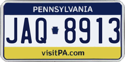 PA license plate JAQ8913