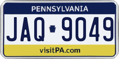 PA license plate JAQ9049
