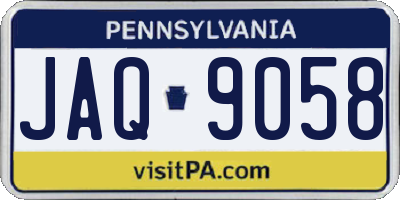 PA license plate JAQ9058