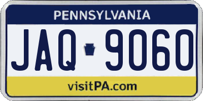 PA license plate JAQ9060