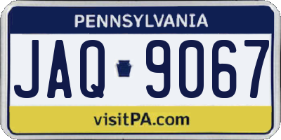 PA license plate JAQ9067