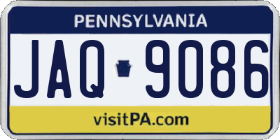PA license plate JAQ9086