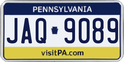 PA license plate JAQ9089