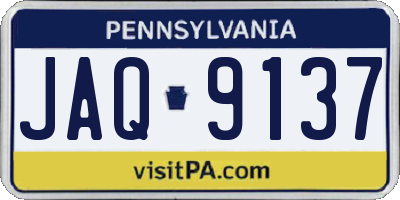 PA license plate JAQ9137