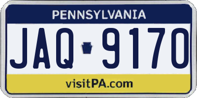 PA license plate JAQ9170