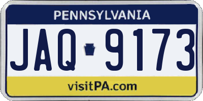 PA license plate JAQ9173