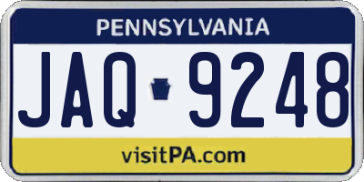 PA license plate JAQ9248