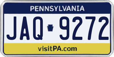 PA license plate JAQ9272