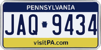 PA license plate JAQ9434