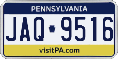 PA license plate JAQ9516