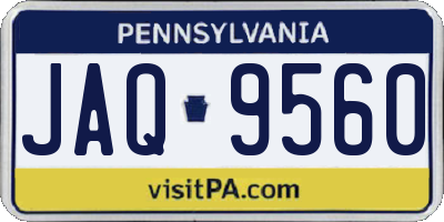 PA license plate JAQ9560