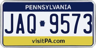 PA license plate JAQ9573