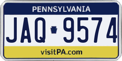 PA license plate JAQ9574