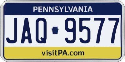 PA license plate JAQ9577