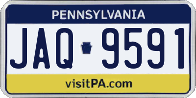PA license plate JAQ9591