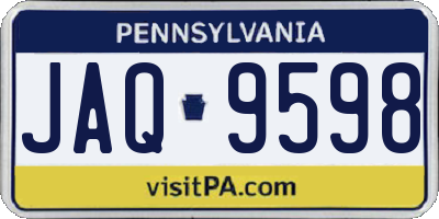 PA license plate JAQ9598