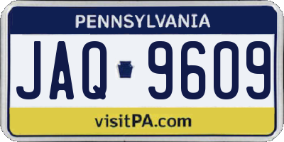 PA license plate JAQ9609