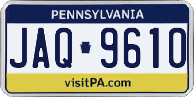 PA license plate JAQ9610