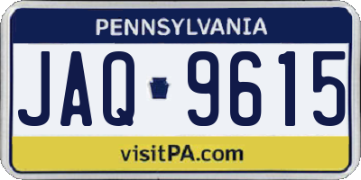 PA license plate JAQ9615