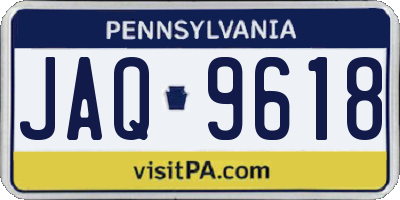 PA license plate JAQ9618