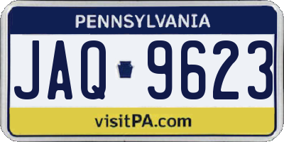 PA license plate JAQ9623