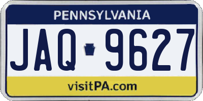 PA license plate JAQ9627