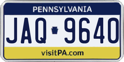 PA license plate JAQ9640