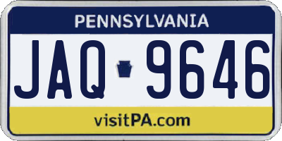 PA license plate JAQ9646