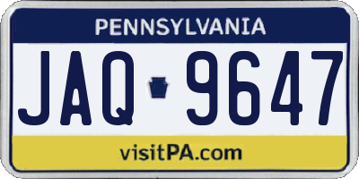 PA license plate JAQ9647
