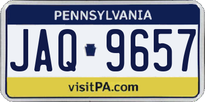 PA license plate JAQ9657