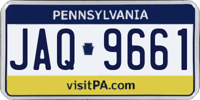 PA license plate JAQ9661