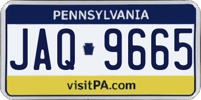 PA license plate JAQ9665