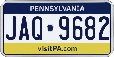 PA license plate JAQ9682