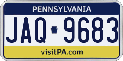 PA license plate JAQ9683
