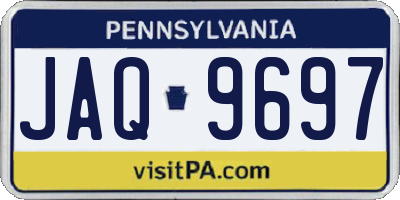 PA license plate JAQ9697