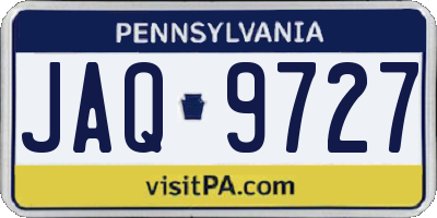 PA license plate JAQ9727