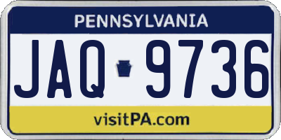 PA license plate JAQ9736
