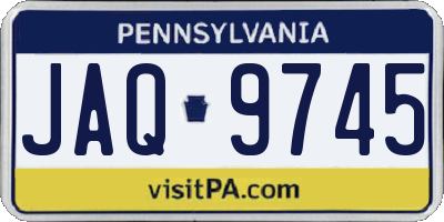 PA license plate JAQ9745