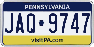 PA license plate JAQ9747