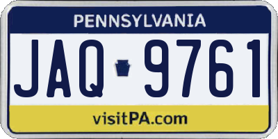 PA license plate JAQ9761