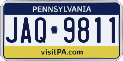 PA license plate JAQ9811
