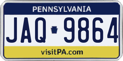 PA license plate JAQ9864