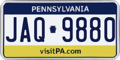 PA license plate JAQ9880