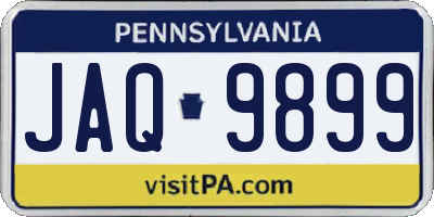 PA license plate JAQ9899
